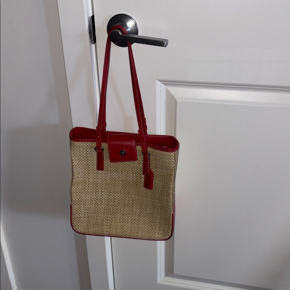 Vintage coach cabana bag in red